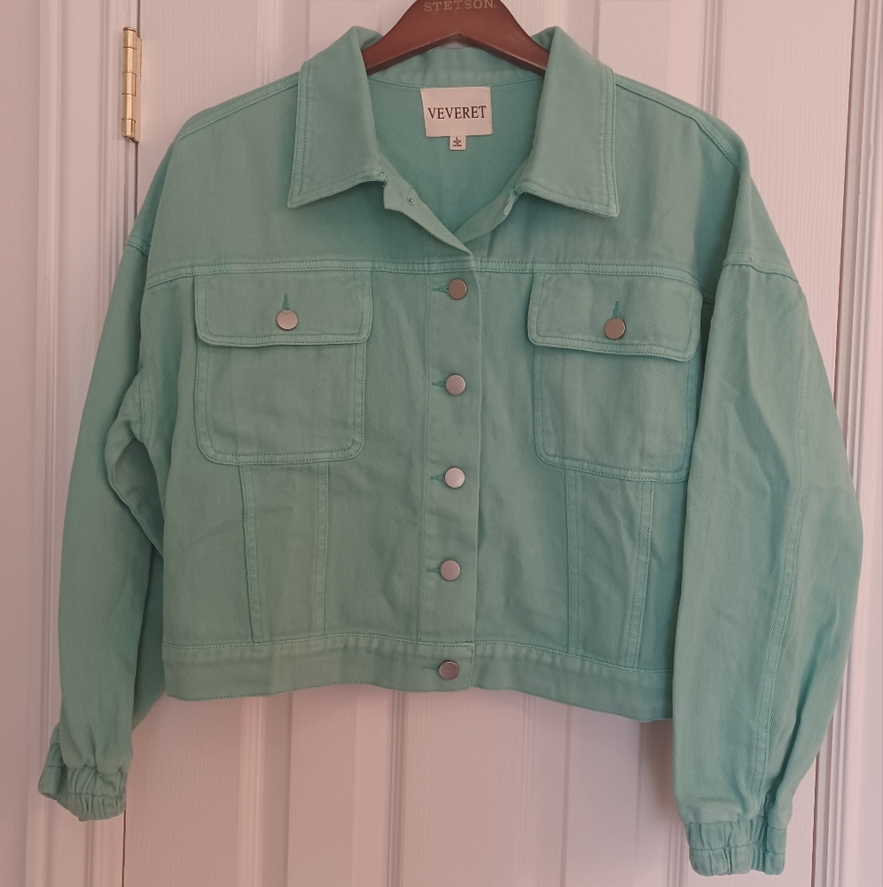 Teal Rhinestone Fringe Jacket - Picture 3 of 9
